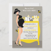 Bumble Bee Baby Shower Invitations Gender onthulle Kaart (Voorkant)