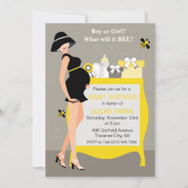 Bumble Bee Baby Shower Invitations Gender onthulle Kaart