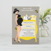 Bumble Bee Baby Shower Invitations Gender onthulle Kaart (Staand voorkant)