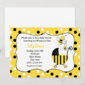 Bumble Bee Baby Shower Invitations Kaart (Voorkant / Achterkant)
