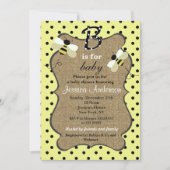 Bumble Bee Baby Shower Invitations Kaart (Voorkant)