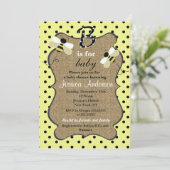 Bumble Bee Baby Shower Invitations Kaart (Staand voorkant)