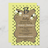 Bumble Bee Baby Shower Invitations Kaart (Voorkant / Achterkant)