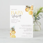 Bumble Bee Baby shower Kaart (Staand voorkant)