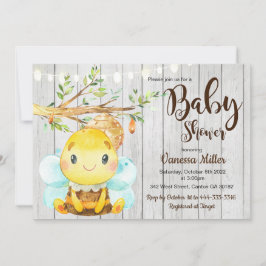 Bumble Bee Baby shower Kaart