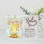 Bumble Bee Baby shower Kaart (Staand voorkant)