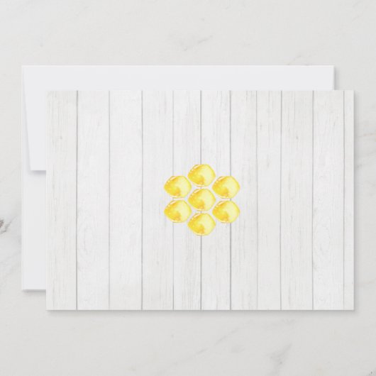 Bumble Bee Baby shower Kaart (Achterkant)