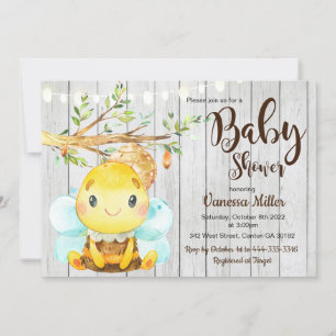 Bumble Bee Baby shower Kaart