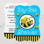 Bumble Bee Baby shower Kaart (Voorkant / Achterkant)