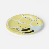 Bumble Bee Baby shower Modern Geel & Zwart Papieren Bordje (Gekanteld)