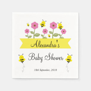 Bumble Bee Baby shower Napkins Servetten