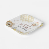 Bumble Bee Baby shower Paper Borden Papieren Bordje (Gebogen)