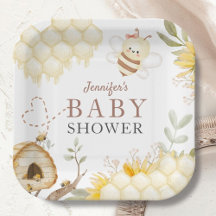 Bumble Bee Baby shower Paper Borden
