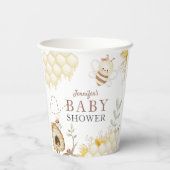 Bumble Bee Baby shower papier Papieren Bekers (Achterkant)