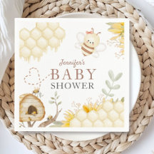 Bumble Bee Baby shower papier