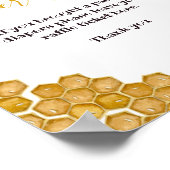 Bumble Bee Baby shower Party Diaper Raffle Sign Poster (Hoek)