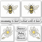 Bumble Bee Baby shower Sticker (Voorkant)