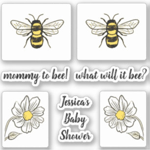 Bumble Bee Baby shower Sticker