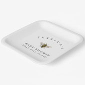 Bumble Bee Baby shower Thema Papieren Bordje (Gebogen)
