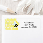 Bumble Bee Baby shower Uitnodiging Adresetiketten Etiket (Insitu)