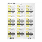 Bumble Bee Baby shower Uitnodiging Adresetiketten Etiket (Full Sheet)