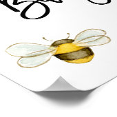 Bumble bee Baby shower Welcome Sign Poster (Hoek)