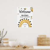 Bumble Bee Baby shower Welkom Poster (Keuken)