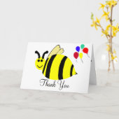 Bumble Bee Baby Verjaardag Dank u kaarten (Gele Bloem)