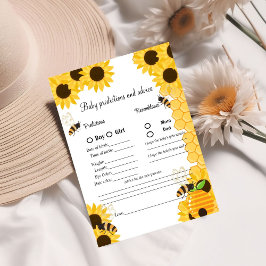 Bumble Bee baby voorspelling Baby shower spel Kaar Kaart