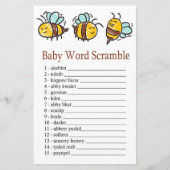 Bumble Bee Baby word scramble game (Voorkant)