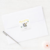 Bumble Bee - baby's eerste bibliotheek Vierkante Sticker (Envelop)