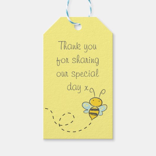 Bumble Bee Bedankt Cadeaulabel (Voorkant)