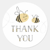 Bumble Bee Bedankt Ronde Sticker (Voorkant)