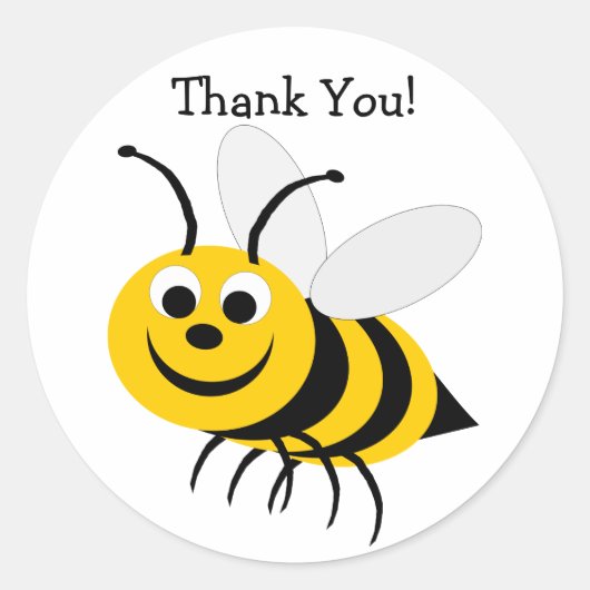 Bumble Bee Bedankt Sticker (Voorkant)