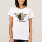 Bumble Bee, Bee Day Shirt, Bijenhouder, Bee Kind T-shirt (Voorkant)