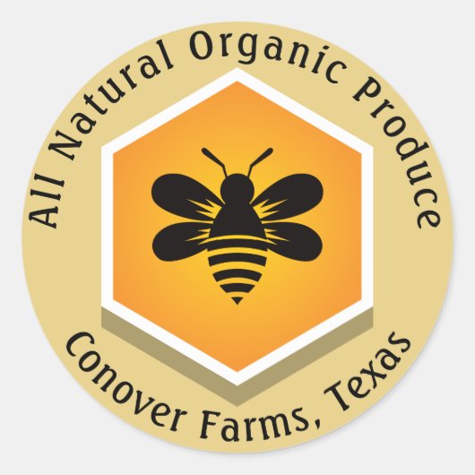 Bumble Bee Biologische Producten Ronde Sticker (Voorkant)