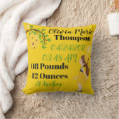 Bumble bee Birth Announounance Black Yellow Honey Kussen (Deken)