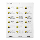 Bumble Bee Birthday Party Etiket (Full Sheet)