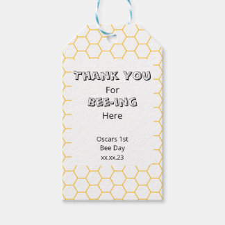 Bumble Bee Birthday Party Hartelijk dank voor labe Cadeaulabel
