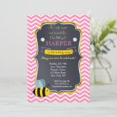 Bumble Bee Birthday Party Invitations Kaart (Staand voorkant)