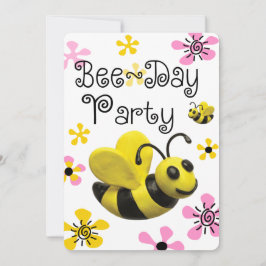 Bumble Bee Birthday Party Kaart