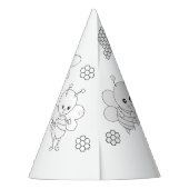 Bumble bee Birthday Party-kleur Uw eigen partijpro Feesthoedjes (Achterkant)