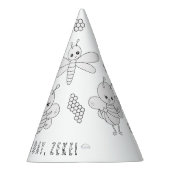 Bumble bee Birthday Party-kleur Uw eigen partijpro Feesthoedjes (Rechts)