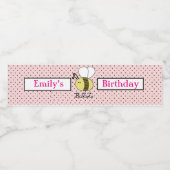 Bumble bee Birthday Party Water Bottle Labels Waterfles Etiket (Enkel label)
