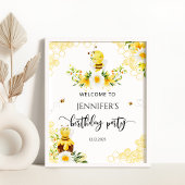 Bumble bee Birthday Welkom Poster