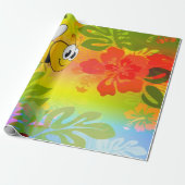 Bumble bee bloem cadeau papier (Uitgerold)