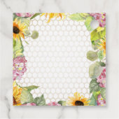 Bumble Bee Bloemen Zonnebloem Hydrangea Baby showe Bedankjes Labels (Achterkant)