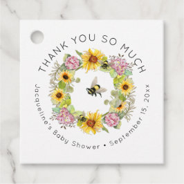 Bumble Bee Bloemen Zonnebloem Hydrangea Baby showe Bedankjes Labels