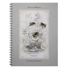 Bumble Bee Botanical op linen Notitieboek