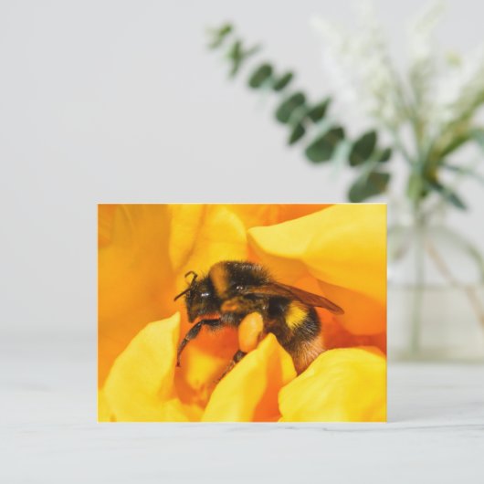 Bumble Bee Briefkaart (Staand voorkant)